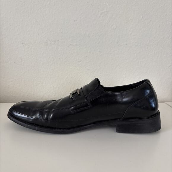 Stacy Adams Wakefield Men\'s Slip-On Black Shoes 9.5M Gunmetal Bit Formal Dress main image 7